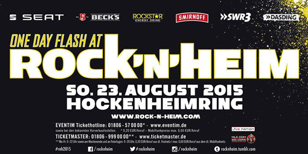 Festivals 2015 | 23.08.2015 – Rock’n’Heim 2015 – One Day Flash – Hockenheimring Festivals 2015 | 23.08.2015 – Rock’n’Heim 2015 – One Day Flash – Hockenheimring